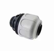 Klämringskoppling för PVC Flex Ø50 mm till 1½" (1,5 tum) R40 utvändig gänga (50mm x 1,5")
