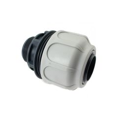Klämringskoppling för PVC Flex Ø50 mm till 1½" (1,5 tum) R40 utvändig gänga (50mm x 1,5")