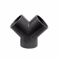PVC-U Ø63 mm Grenrör Y-koppling limmas på alla sidor