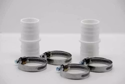 ABS Skarvkoppling för Ø38 mm set med 2 st skarvar och 4 klämmor