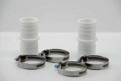 ABS Skarvkoppling för Ø38 mm set med 2 st skarvar och 4 klämmor