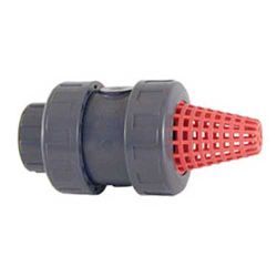 PVC-U Bottenventil / backventil med fjäder R25 (1 tum) invändig gänga
