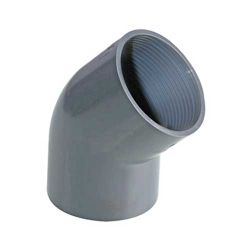PVC-U Vinkel 45º Ø63 mm lim x 2" invändig gänga