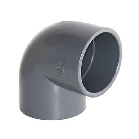 PVC-U Böj Ø50 mm 90º vinkel standard limmas på båda sidor