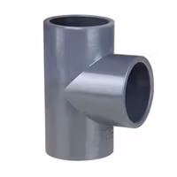PVC-U Grenrör T-koppling 90º standard för limning på alla sidor, flera varianter