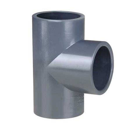 PVC-U Grenrör T-koppling 90º standard för limning på alla sidor, flera varianter
