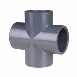 PVC-U Ø50 mm Grenrör Korskoppling 90º limmas på alla sidor
