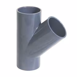 PVC-U Ø63 mm Grenrör T-koppling 45º limmas på alla sidor