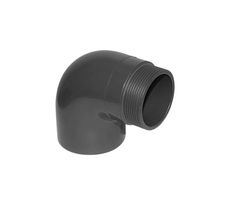 PVC-U Vinkel 90º Ø50 mm lim x R40 (1,5 tum) utvändig gänga