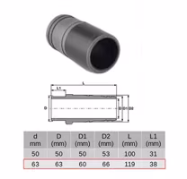 PVC-U Slangadapter (limstos) Ø63 mm