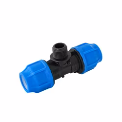 PEM T-koppling Ø50 mm - 1½" (1,5 tum) UTVändig gänga (50mm x 1½" x 50mm)