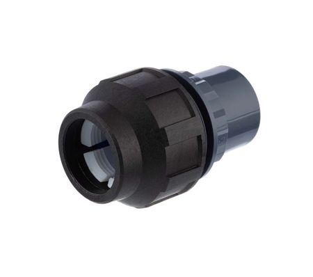 PEM till PVC övergång Klämringskoppling x Limmuff  Ø50 x 50/63 mm