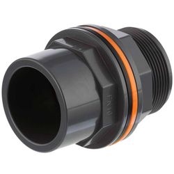 PVC-U Genomföring / tankanslutning med 50/63 limmuff x 2" (2 tum / R50)
