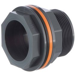 PVC-U Genomföring / tankanslutning med 50mm limmuff x 2" (2 tum / R50)