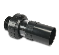 Siktglas med union Ø50 mm lim X R40 (1,5 tum) utvändig gänga med o-ring