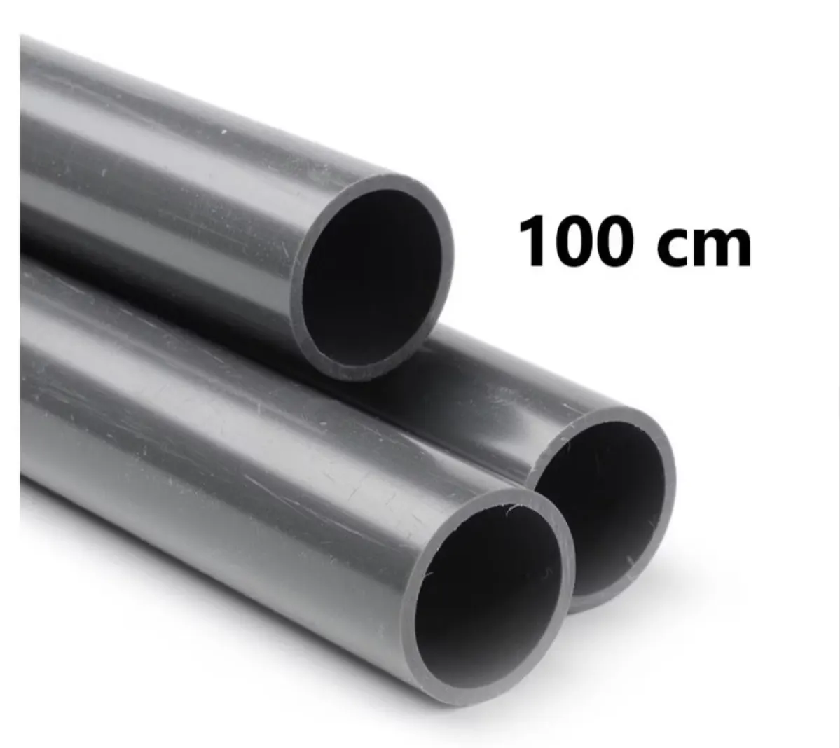 Tryckrör av PVC-U - en meters längder (1 m), flera varianter - Pooldelar.nu