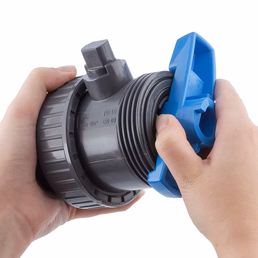 PVC-U Ø50 mm kulventil - limmas på båda sidor