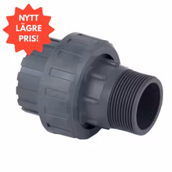 Union Ø50 mm lim X  R40 (1,5 tum) utvändig gänga