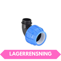 PEM Vinkel 90º Ø50 mm x 1½" (1,5 tum) utvändig gänga