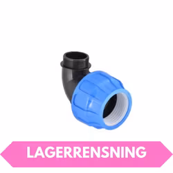 PEM Vinkel 90º Ø50 mm x 1½" (1,5 tum) utvändig gänga