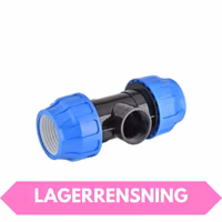 PEM T-koppling Ø50 mm - 1½" (1,5 tum) INVändig gänga (50mm x 1½" x 50mm)