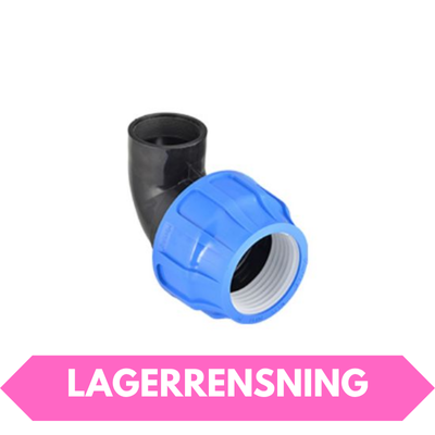 PEM Vinkel 90º Ø50 mm x 1½" (1,5 tum) Invändig gänga