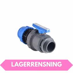 PEM Kulventil Ø50 mm x R40 (1,5 tum) utvändig gänga