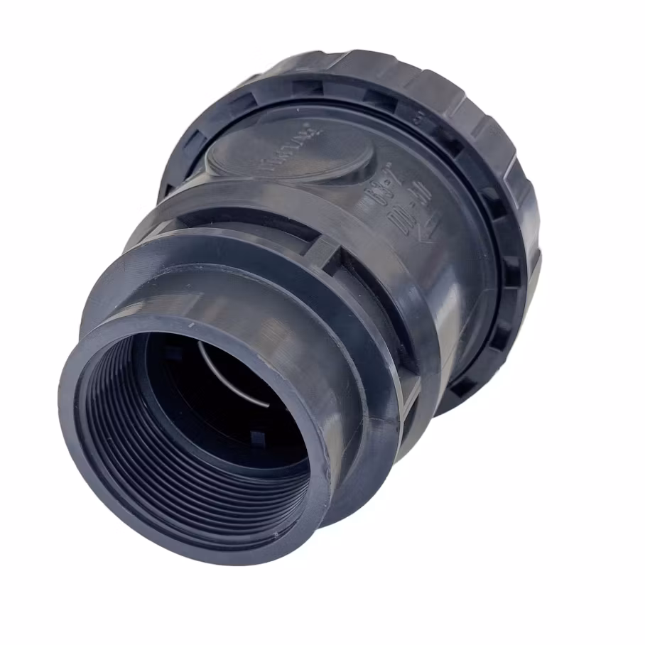 PVC-U Bottenventil / backventil med fjäder R50 (2 tum) invändig gänga