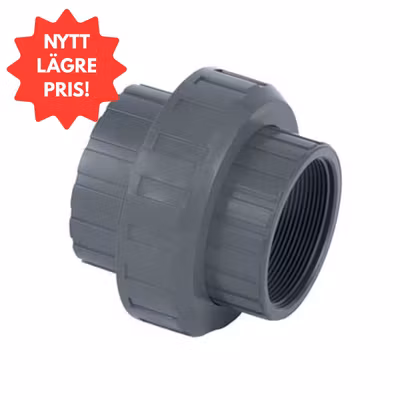 Union Ø50 mm lim x R40 (1,5 tum) invändig gänga