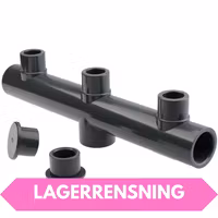 PVC-U 50/63 Manifold 3+1 fördelare inkl. ändpluggar
