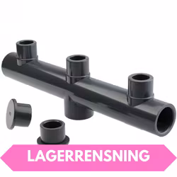 PVC-U 50/63 Manifold 3+1 fördelare inkl. ändpluggar