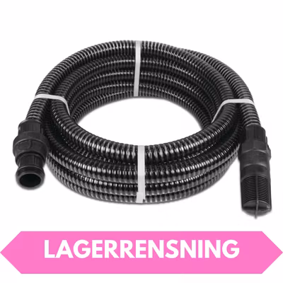 Sugslang komplett set 7 meter - PVC R25 (1 tum) utvändig gänga