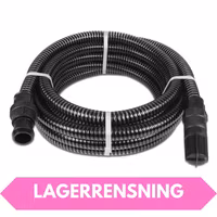 Sugslang komplett set 7 meter - PVC R25 (1 tum) utvändig gänga