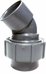 PVC Flex Övergångsadapter Böj 45° PVC-U 50 mm spänn x limsockel
