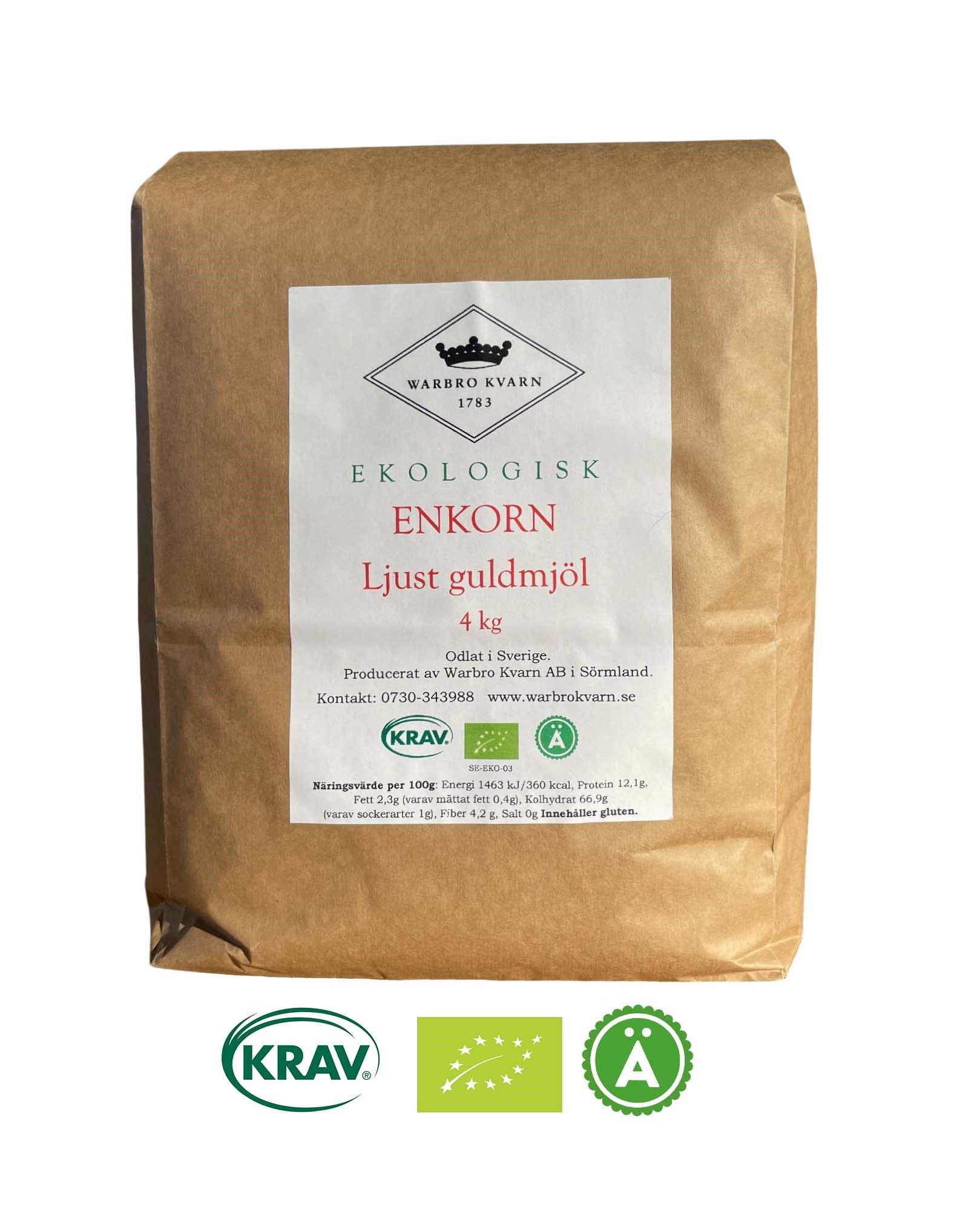 Enkorn Ljust Guldmjöl 4 kg