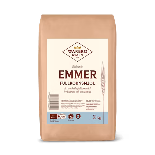 Emmer fullkornsmjöl 2 kg KRAV