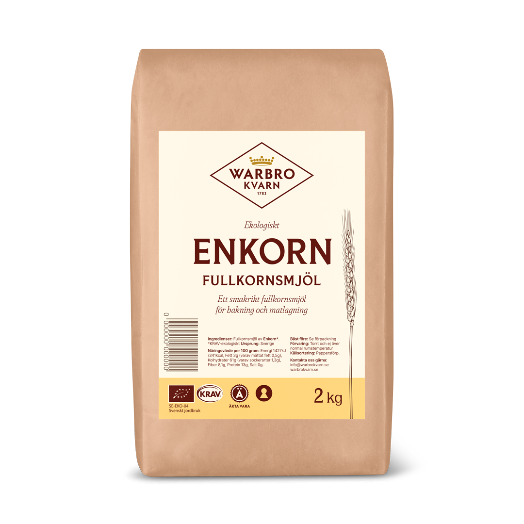 Enkorn Fullkornsmjöl 2 kg KRAV
