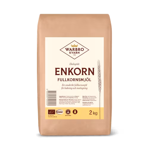 Enkorn Fullkornsmjöl 2 kg KRAV