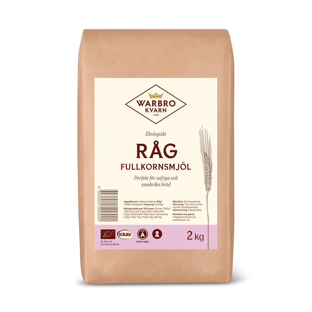 Råg fullkornsmjöl 2 kg KRAV