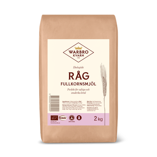 Råg fullkornsmjöl 2 kg KRAV