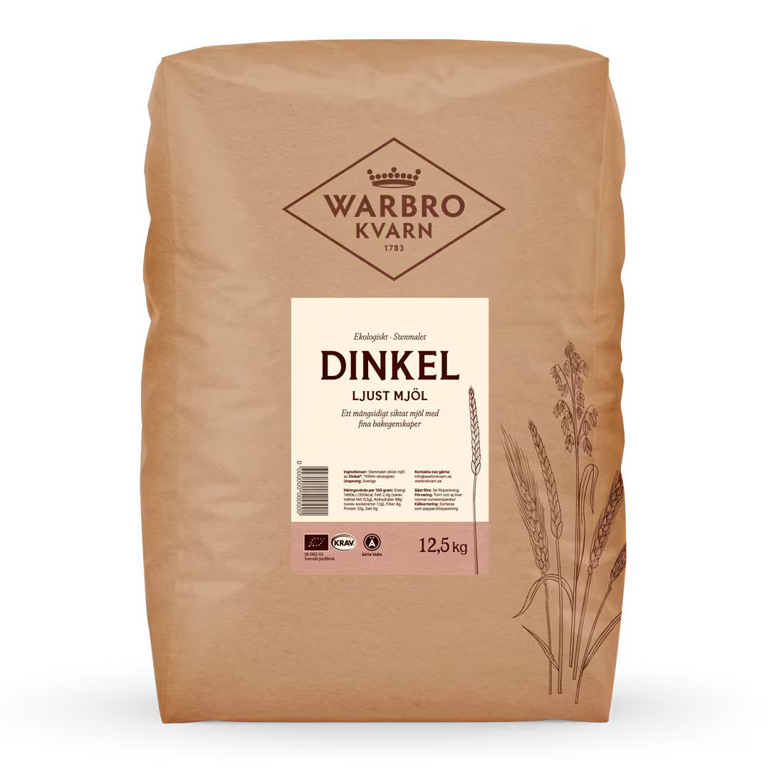 Stenmalet Dinkel Ljust mjöl 12,5 kg KRAV