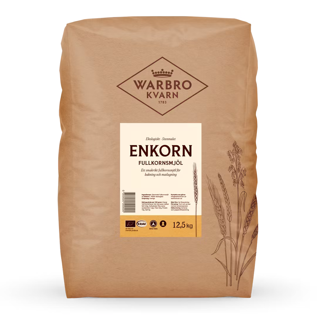 Stenmalet Enkorn Fullkorn 12,5 kg KRAV