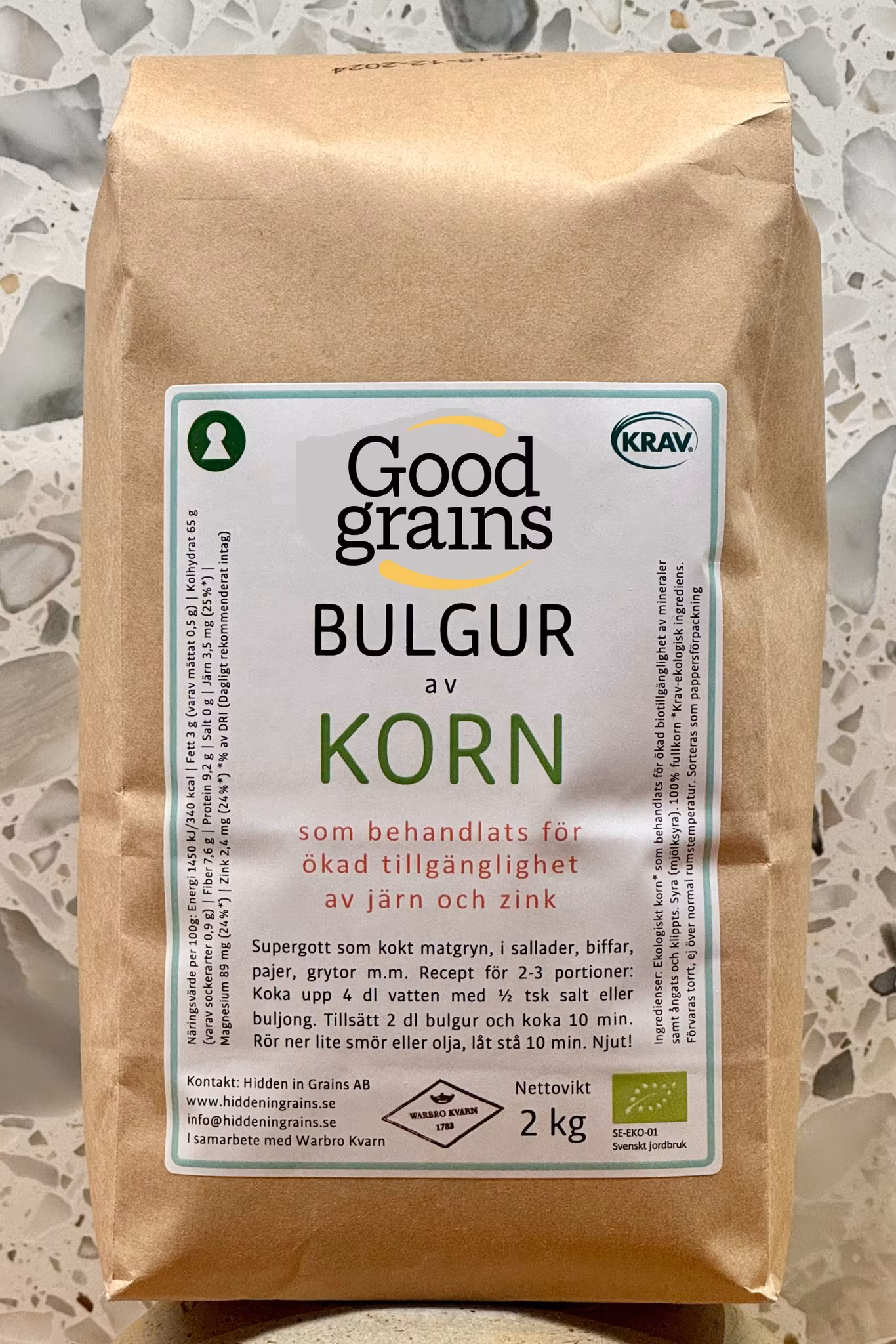 Good Grains Bulgur av korn med tillgängliga mineraler, 2 kg