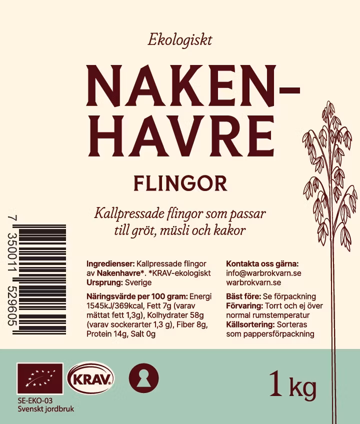 Nakenhavre-flingor 1 kg: lanseras första kvartalet 2026
