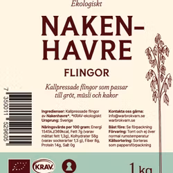 Nakenhavre-flingor 1 kg: lanseras första kvartalet 2026