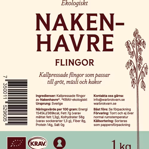 Nakenhavre-flingor 1 kg: lanseras första kvartalet 2026