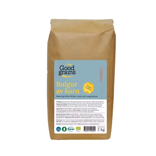 Good Grains bulgur av korn, 2 kg. KRAV