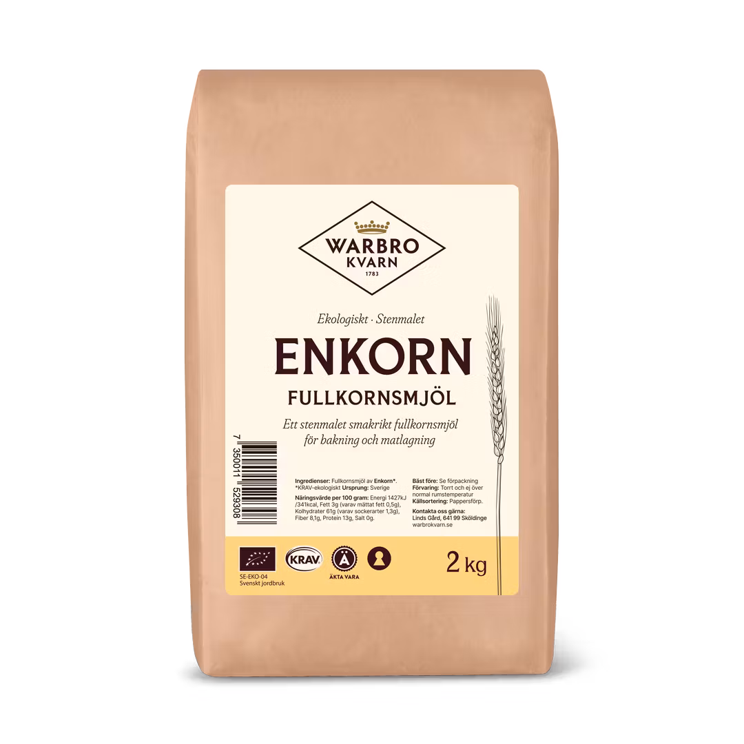 Enkorn fullkornsmjöl 2 kg KRAV