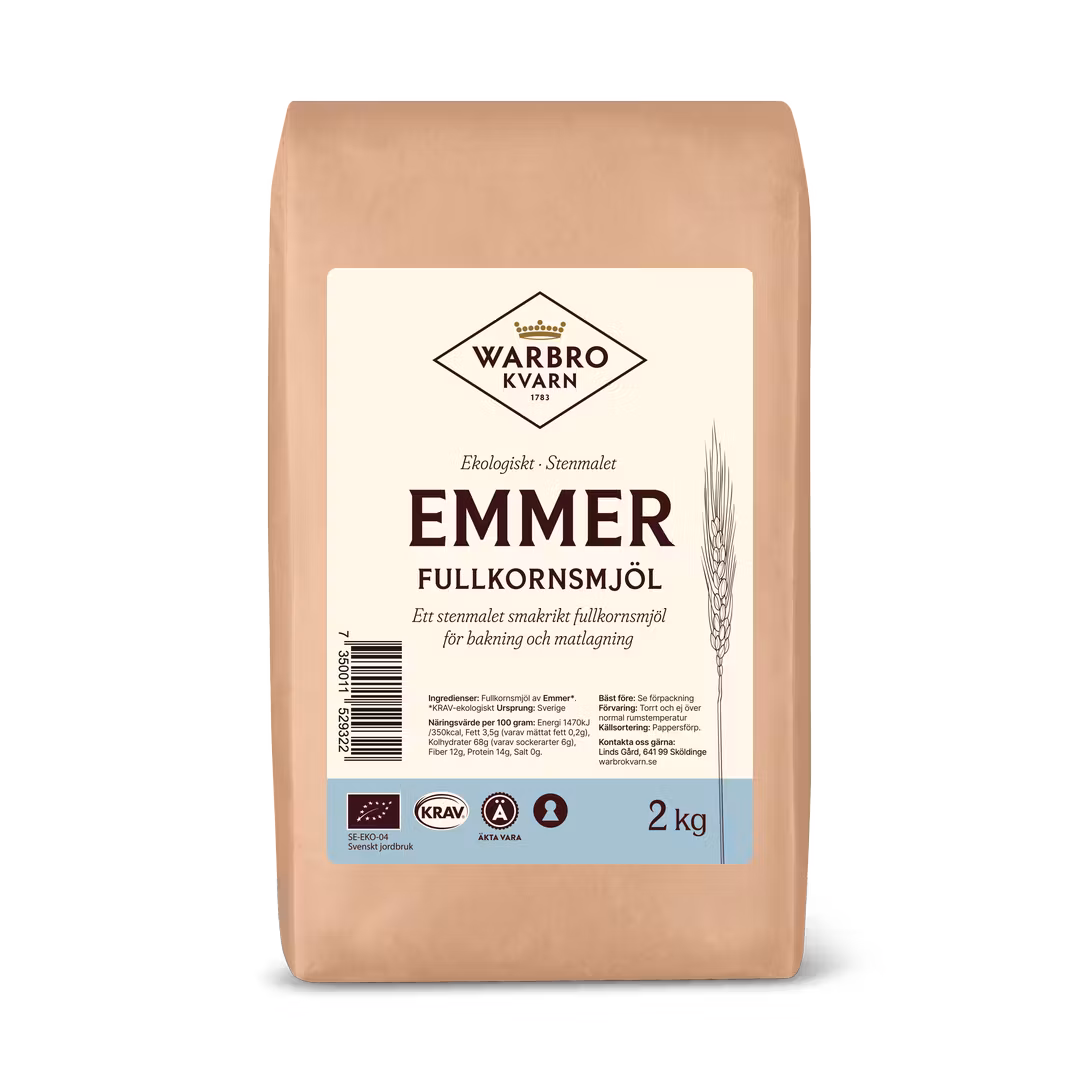 Emmer fullkornsmjöl 2 kg KRAV