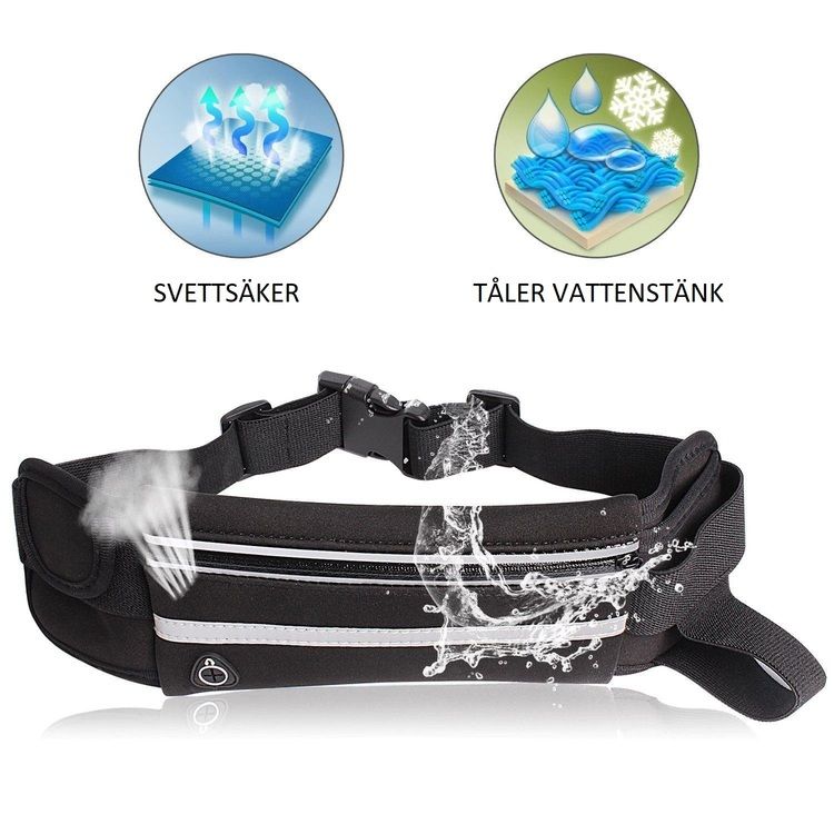 Vattentåligt löparbälte